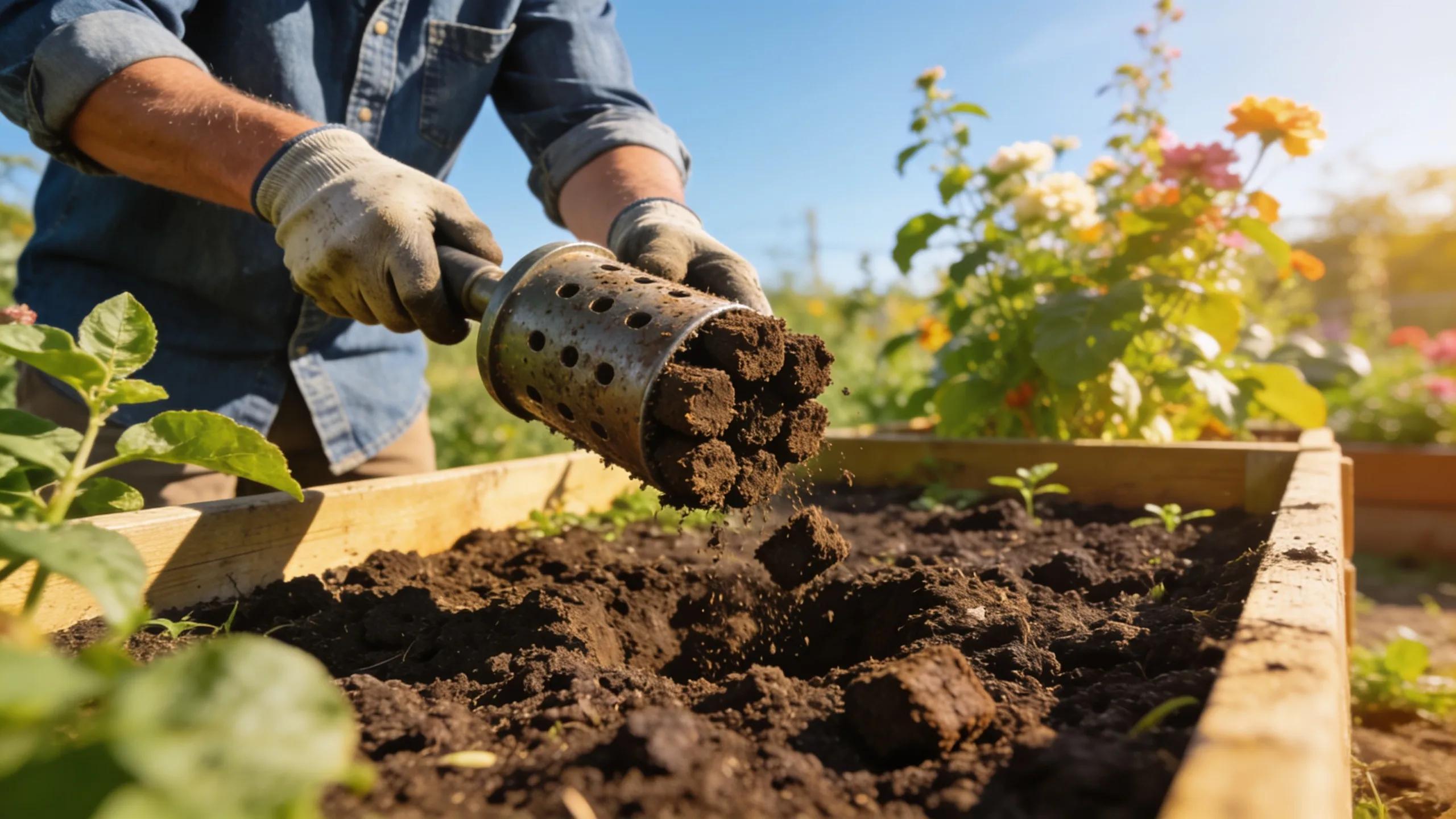 Improving drainage and aeration in a Parsippany, NJ garden bed