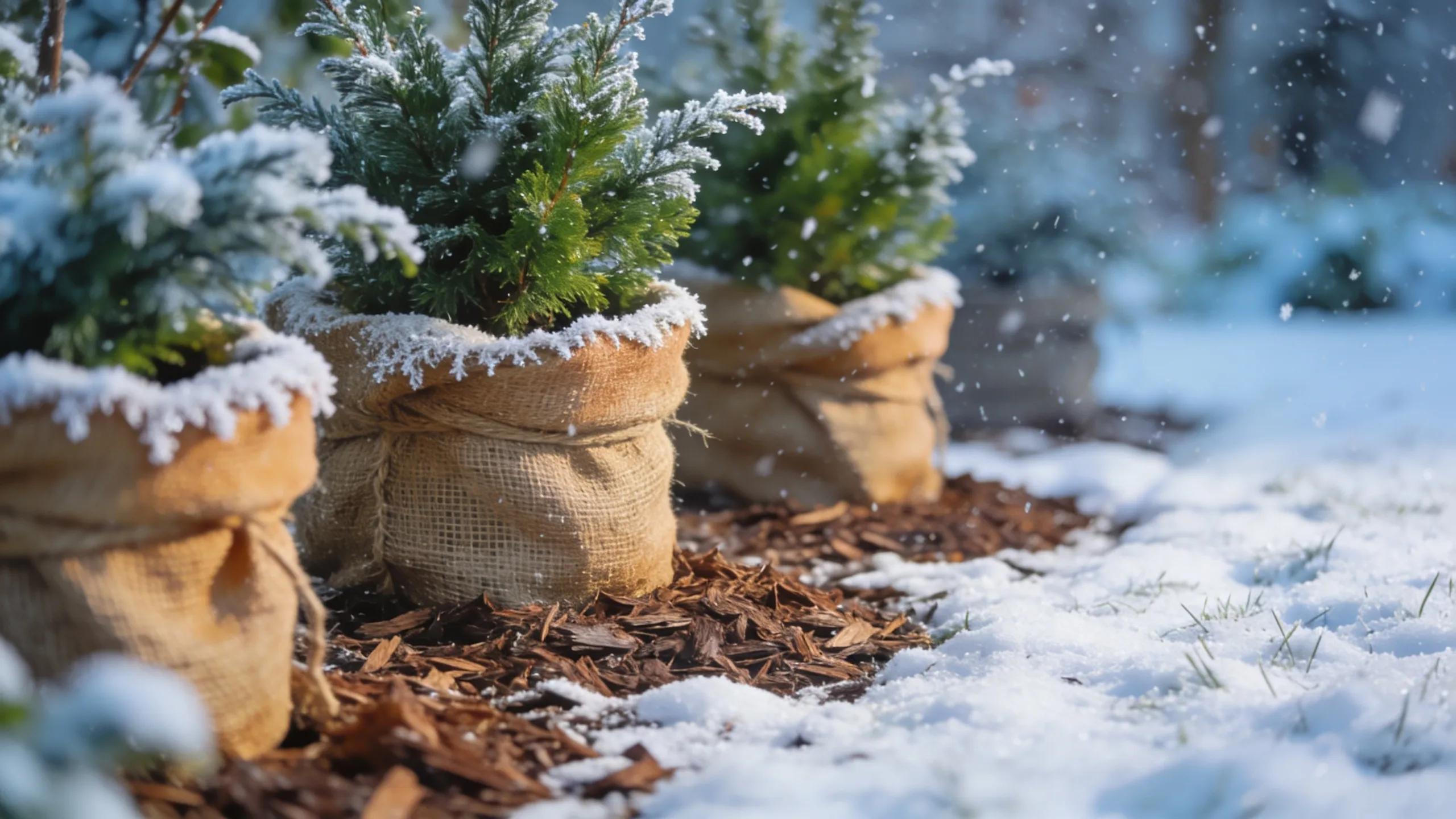Winter protection on an exposed Mount Arlington, NJ garden