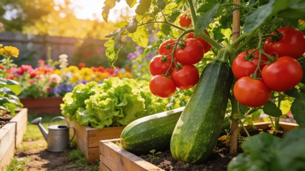 Colorful assortment of vegetables thriving in a New Jersey garden