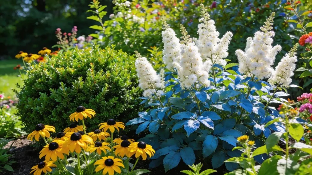 Deer-resistant planting in a Randolph, NJ garden